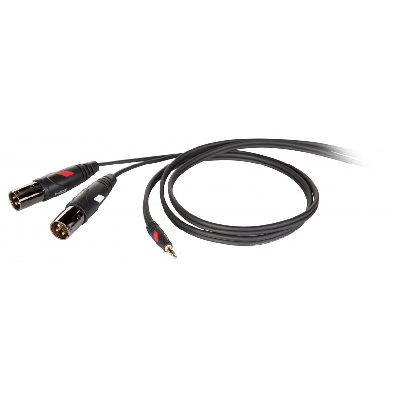 DIE HARD DHG595LU18 Gold Series kabel Jack 3.5 stereo - 2x XLRm 1.8m